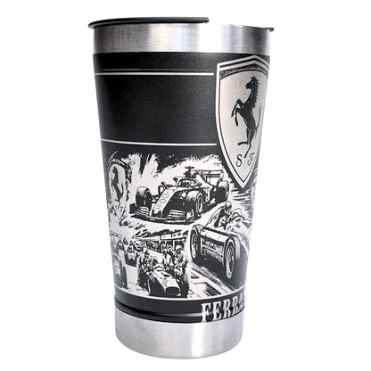 Kit Ferrari - Faca 10" + Copo Térmico - Gravação a Laser 360°