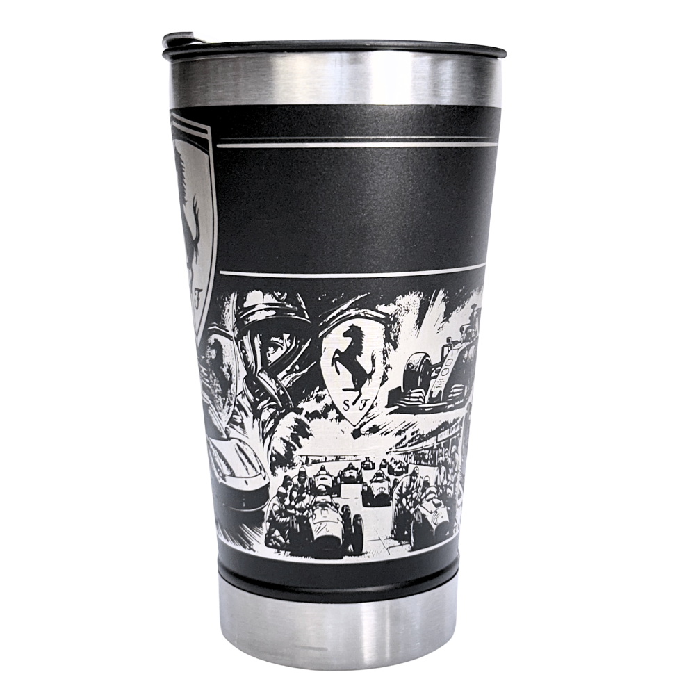 Kit Ferrari - Faca 10" + Copo Térmico - Gravação a Laser 360°