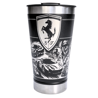 Kit Ferrari - Faca 10" + Copo Térmico - Gravação a Laser 360°