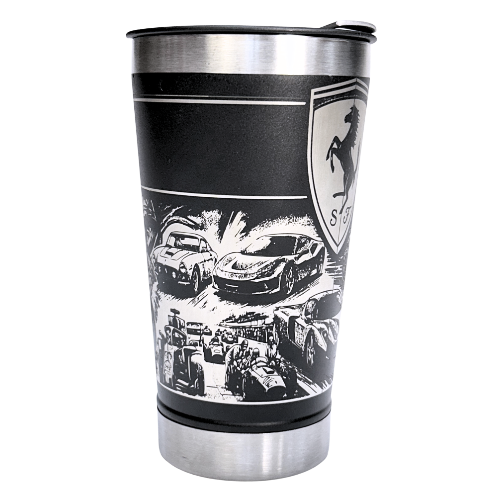 Kit Ferrari - Faca 10" + Copo Térmico - Gravação a Laser 360°