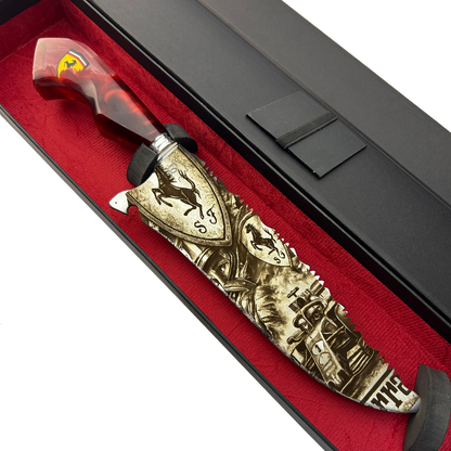 Kit Ferrari - Faca 10" + Copo Térmico - Gravação a Laser 360°