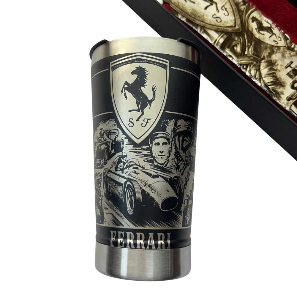 Kit Ferrari - Faca 10" + Copo Térmico - Gravação a Laser 360°