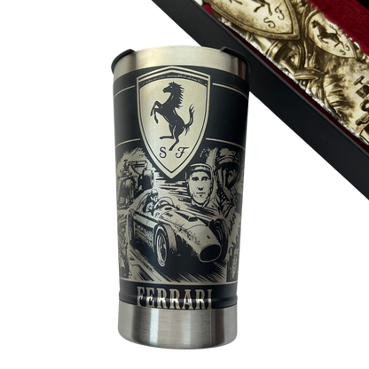 Kit Ferrari - Faca 10" + Copo Térmico - Gravação a Laser 360°