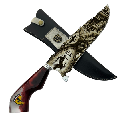 Kit Ferrari - Faca 10" + Copo Térmico - Gravação a Laser 360°