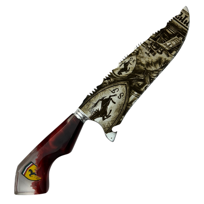 Kit Ferrari - Faca 10" + Copo Térmico - Gravação a Laser 360°