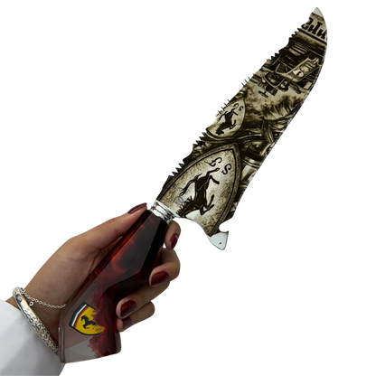 Kit Ferrari - Faca 10" + Copo Térmico - Gravação a Laser 360°