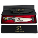 Faca Megadeth 8" - Cabo Resina Personalizado - Símbolo Radioativo - Thrash Metal