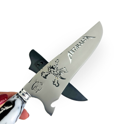 Kit Metallica - Faca 8" + Copo Térmico - Gravação a Laser 360°