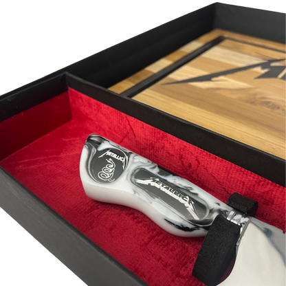Kit Metallica - Faca 8" + Tábua Personalizada