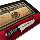 Kit Iron Maiden - Faca 8" + Tábua Personalizada