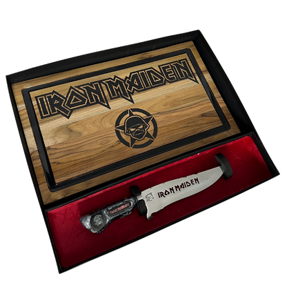 Kit Iron Maiden - Faca 8" + Tábua Personalizada