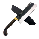 Cutelo Artesanal Brutforj 8" Aço Inox 420C Polido - Cabo Madeira Guarda Latão