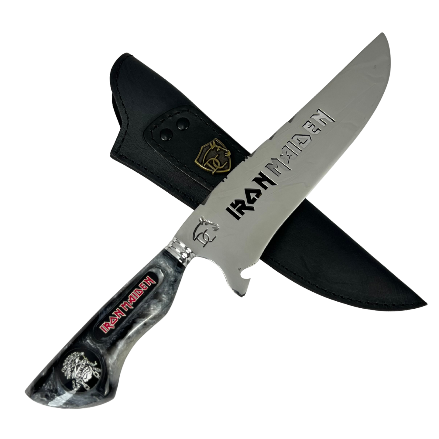 Faca Picanheira Iron Maiden 8 Polegadas - Cabo Resina Personalizado - Churrasco Rock