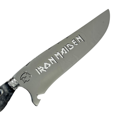 Faca Picanheira Iron Maiden 8 Polegadas - Cabo Resina Personalizado - Churrasco Rock