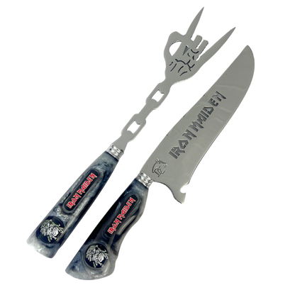 Kit Faca e Garfo Iron Maiden - Cabo Resina Personalizado