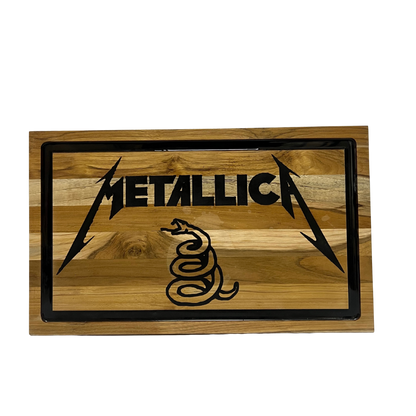 Kit Metallica - Faca 8" + Tábua Personalizada