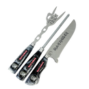 Kit Faca, Garfo e Chaira 8" Iron Maiden - Cabo Resina Personalizado