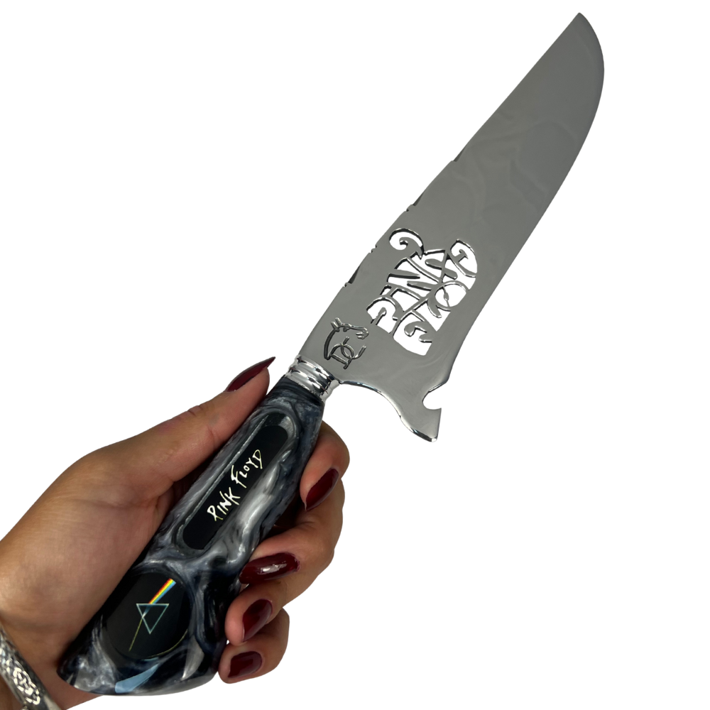 Kit Pink Floyd - Faca 8" + Copo Térmico - Gravação a Laser 360°