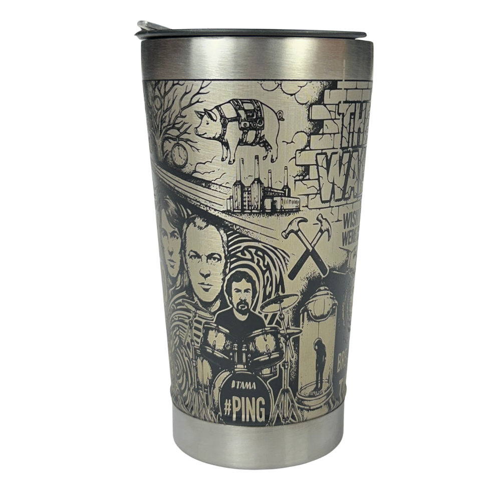 Kit Pink Floyd - Faca 8" + Copo Térmico - Gravação a Laser 360°