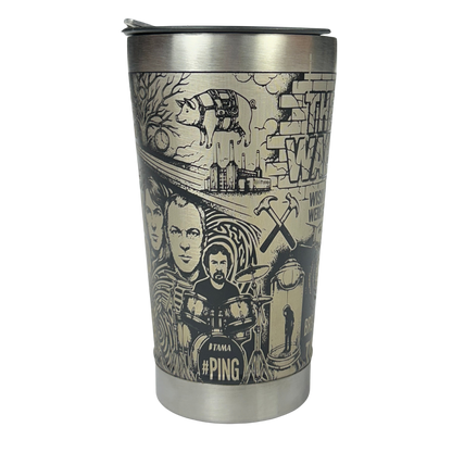 Kit Pink Floyd - Faca 8" + Copo Térmico - Gravação a Laser 360°