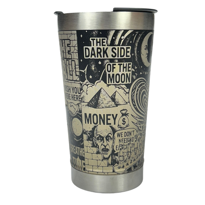 Kit Pink Floyd - Faca 8" + Copo Térmico - Gravação a Laser 360°