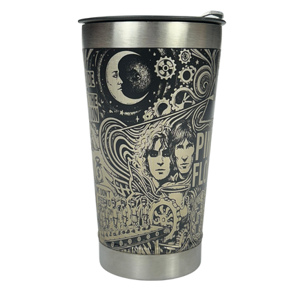 Kit Pink Floyd - Faca 8" + Copo Térmico - Gravação a Laser 360°