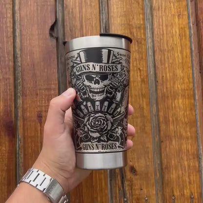 Copo Térmico Guns N' Roses - Gravação a Laser 360°