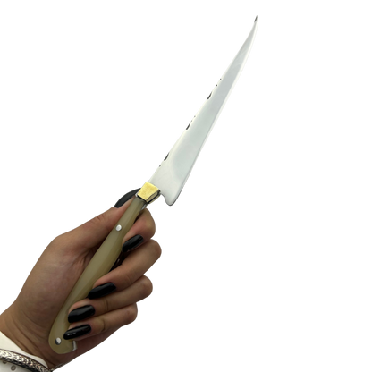 Faca Fileteira Aço Inox 420C 7 Polegadas - Cabo Full Tang Resina