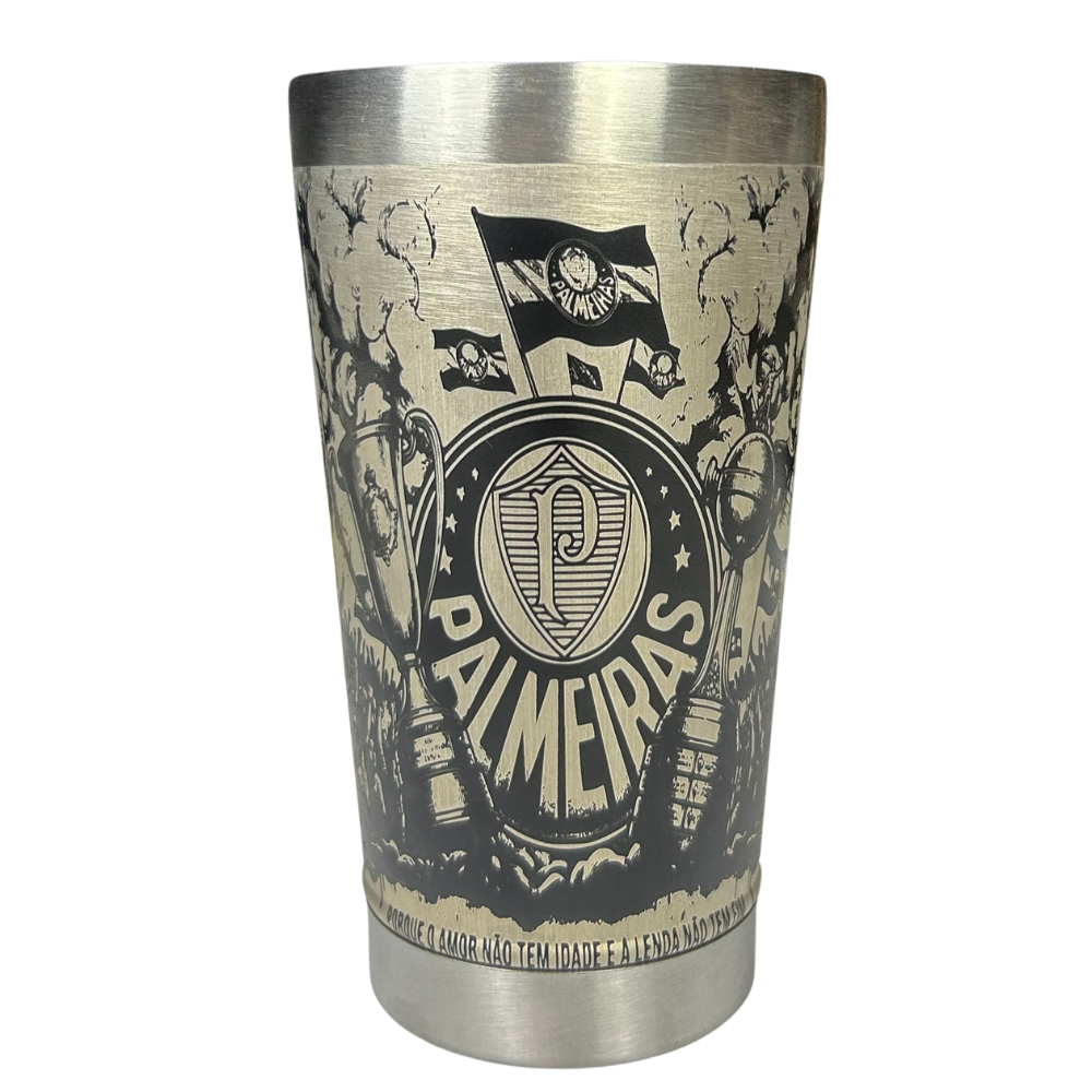 Kit Palmeiras - Faca 10" + Copo Térmico - Gravação a Laser 360°
