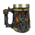 Caneca Senhor dos Anéis - Olho de Sauron 3D - Interior Aço Inox - Medieval