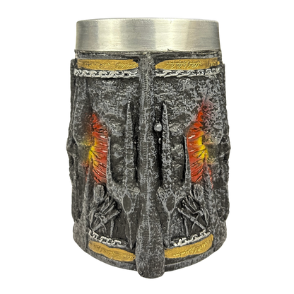 Caneca Senhor dos Anéis - Olho de Sauron 3D - Interior Aço Inox - Medieval
