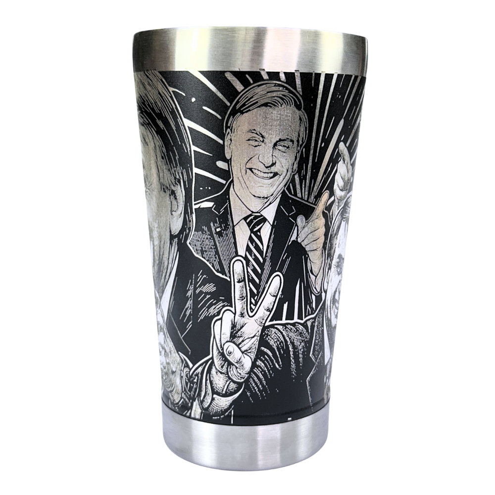 Kit Bolsonaro - Faca Artesanal + Copo Térmico - Gravação a Laser 360° - 2 Peças