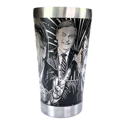 Kit Bolsonaro - Faca Artesanal + Copo Térmico - Gravação a Laser 360° - 2 Peças