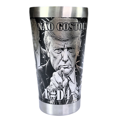 Kit Bolsonaro - Faca Artesanal + Copo Térmico - Gravação a Laser 360° - 2 Peças
