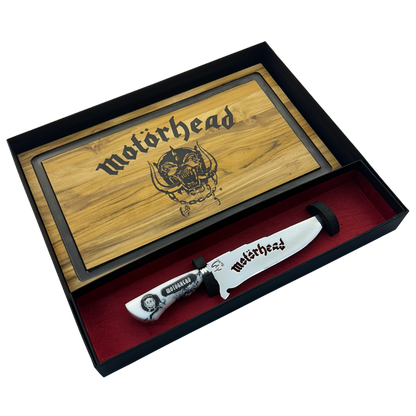 Kit Churrasco Motörhead - Faca 8" + Tábua Personalizada | Doma Crioula Cutelaria Artesanal