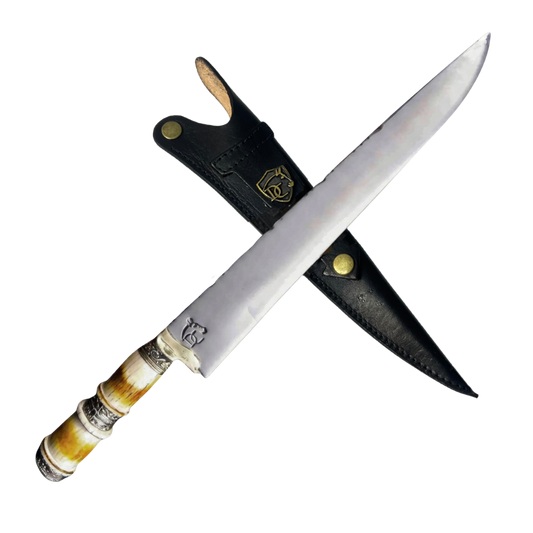 Faca Guardião do Pampa 11 Polegadas - Cabo Osso Bovino - Churrasco Profissional