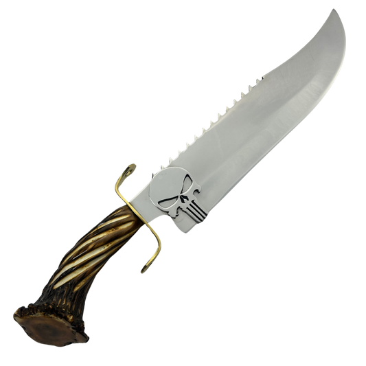 Faca Caveira 13 Polegadas - Cabo Chifre de Cervo Legítimo