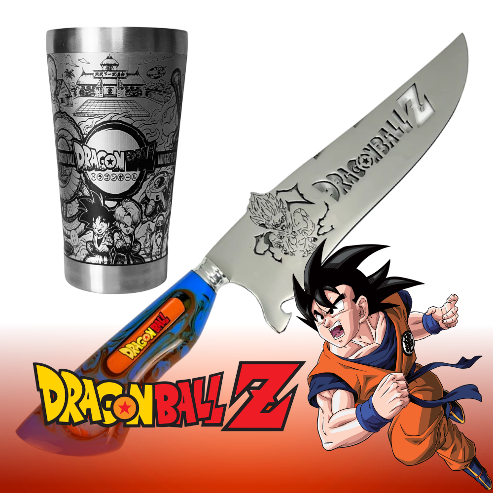 Kit Faca + Copo Dragon Ball Z 8" - Edição Especial