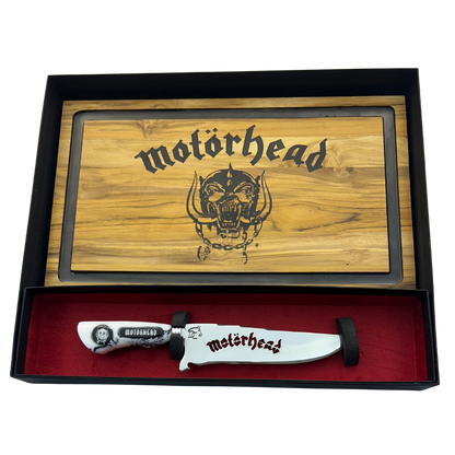 Kit Churrasco Motörhead - Faca 8" + Tábua Personalizada | Doma Crioula Cutelaria Artesanal