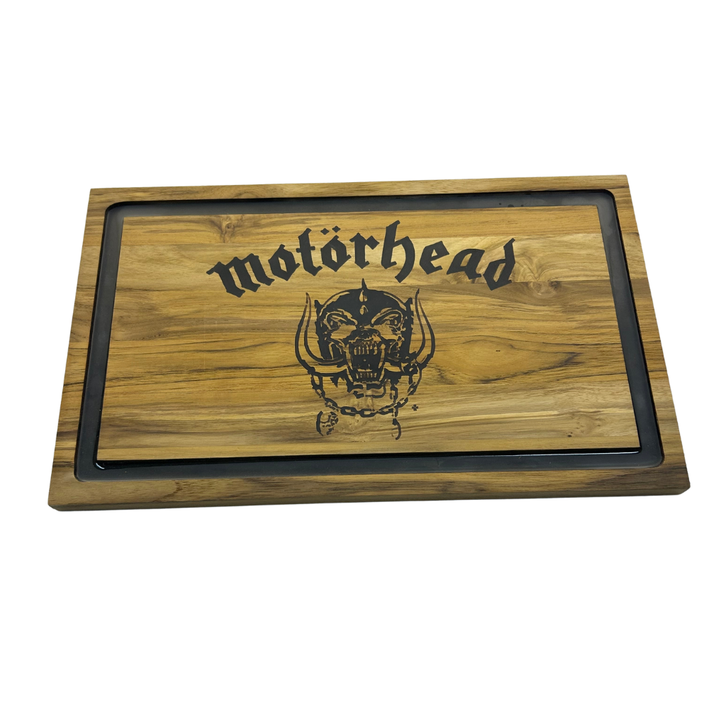 Kit Churrasco Motörhead - Faca 8" + Tábua Personalizada | Doma Crioula Cutelaria Artesanal