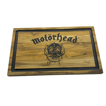 Kit Churrasco Motörhead - Faca 8" + Tábua Personalizada | Doma Crioula Cutelaria Artesanal