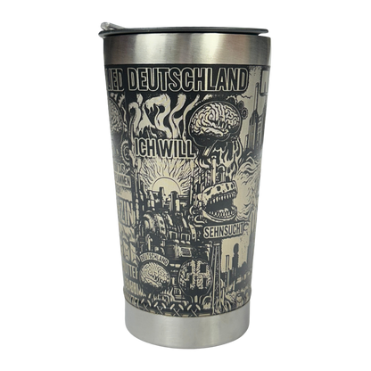 Kit Rammstein - Faca 8" + Copo Térmico - Gravação a Laser 360°