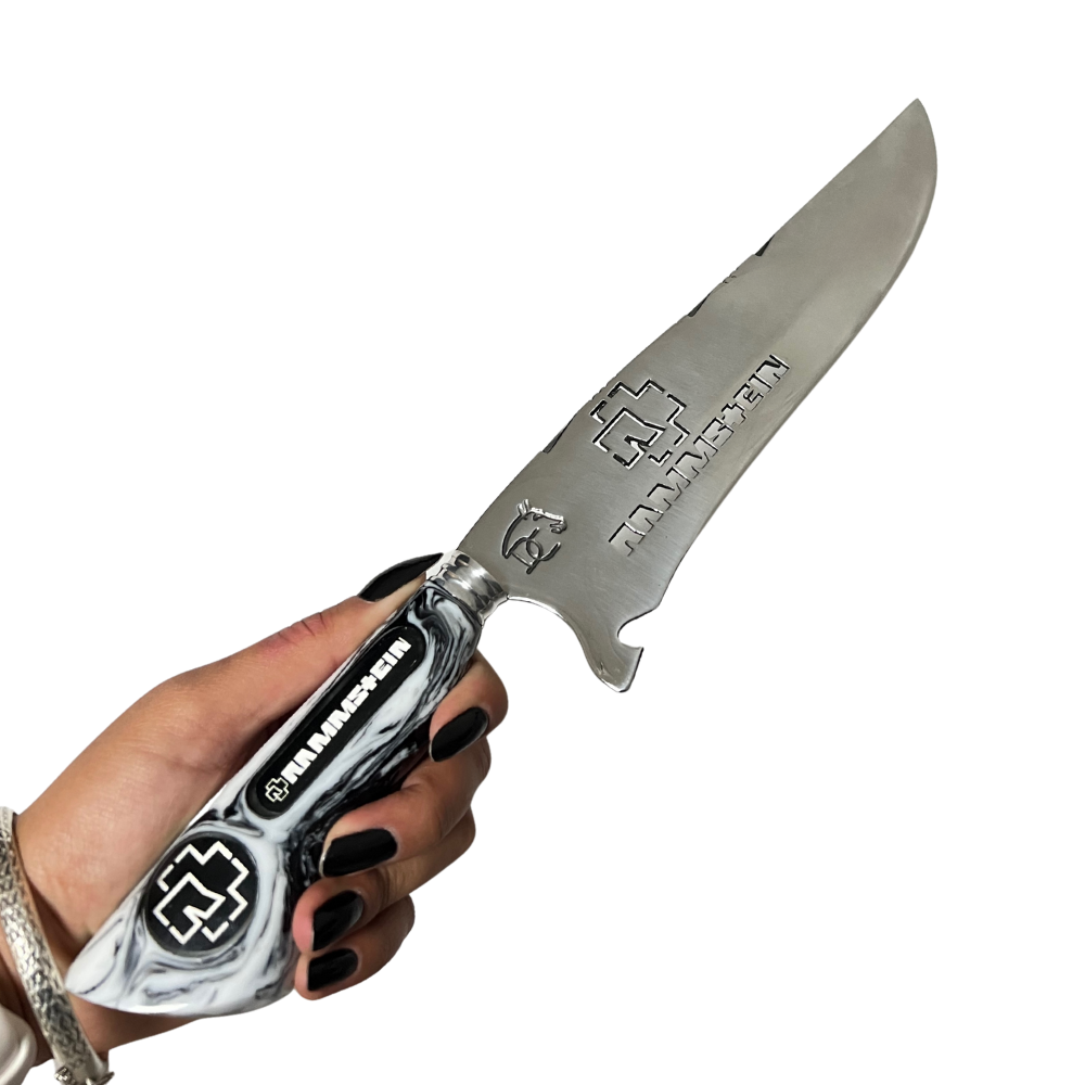 Kit Rammstein - Faca 8" + Copo Térmico - Gravação a Laser 360°