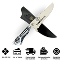 Faca Rammstein 8" - Cabo Resina Personalizado - Rock Industrial Alemão - Edição Especial