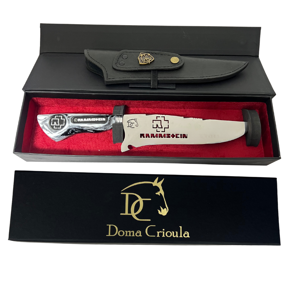 Kit Rammstein - Faca 8" + Copo Térmico - Gravação a Laser 360°