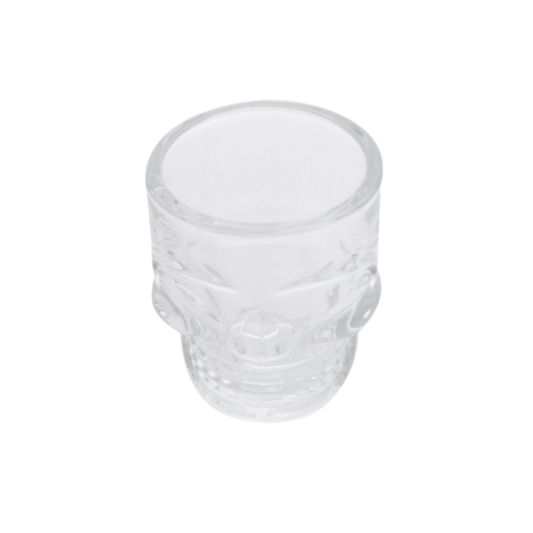 Kit 6 Mini Copos Dose Caveira de Vidro - 50ml - Shot Glass