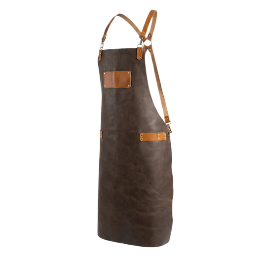 Avental de Couro Legítimo Personalizável - Artesanal Premium