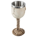 Taça Caveira com Cálice de Aço Inoxidável - 19cm - Design Gótico Medieval