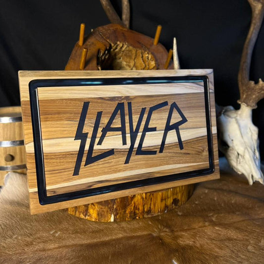 Tábua de Madeira Personalizada Slayer - 45,5cm x 27cm